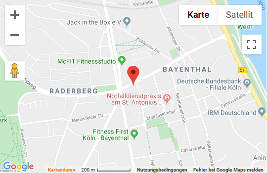 Anfahrtsbeschreibung zur Gemeinschaftspraxis: Dr. med. dent. Urs Niclas Jarkowski & Dr. med. dent. Olaf Brethauer auf Google Maps öffnen Anfahrtsbeschreibung zur Gemeinschaftspraxis: Dr. med. dent. Urs Niclas Jarkowski & Dr. med. dent. Olaf Brethauer auf Google Maps öffnen